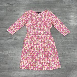 Barbara Erickson Dress Women’s Medium Tunic Resortwear Cruise Beach Geometric